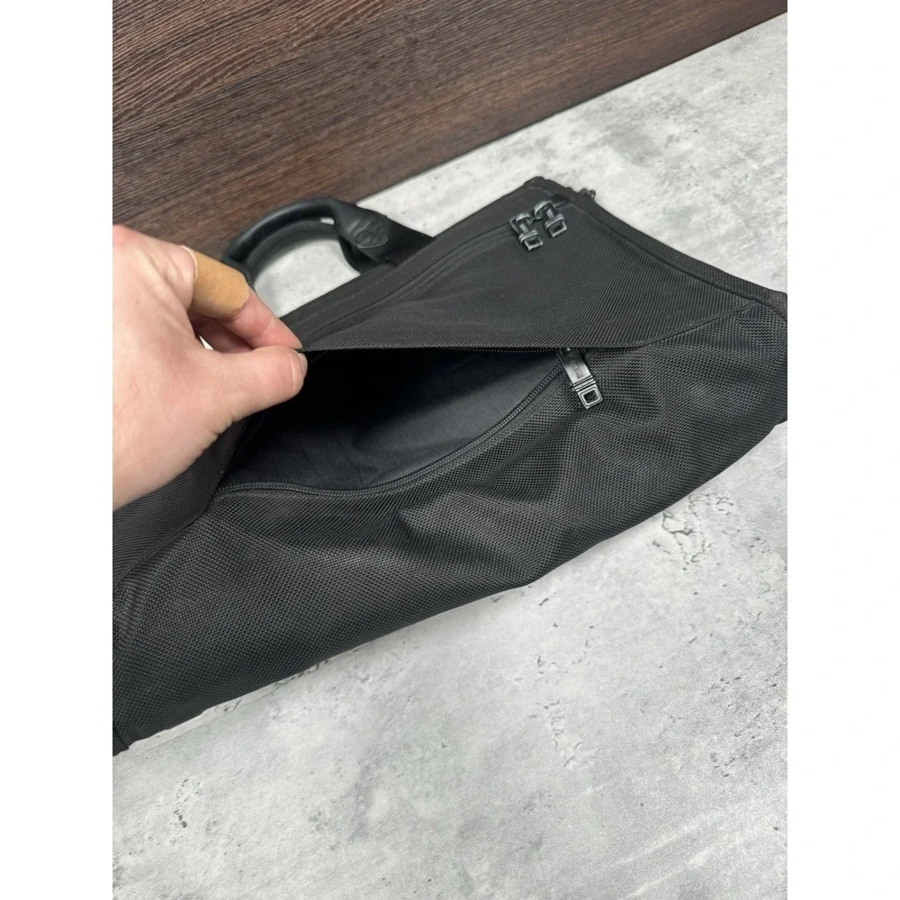 TUMI Business T-Pass Laptop Briefcase Black Ballistic Nylon - 15.5x12.5